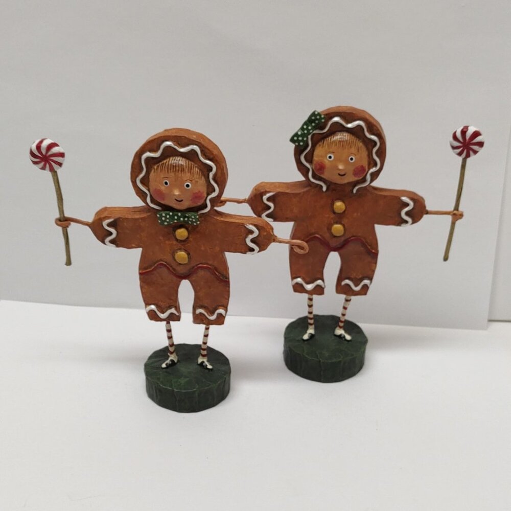 Lori Mitchell Christmas Gingerbread Boy and Girl